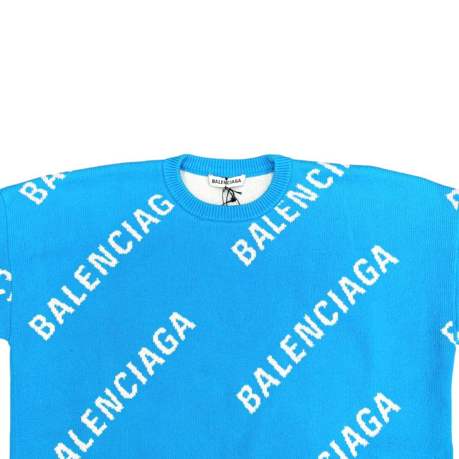 BALENCIAGA バレンシアガ ニットセーター オールオーバーロゴ BALENCIAGA バレンシアガ ニットセーター オールオーバーロゴ
