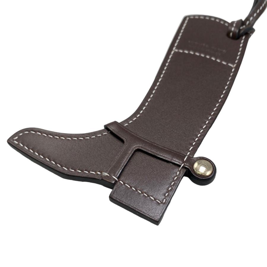 ❤お得なお品❤パドックブーツチャーム ブルーｘブラウン エルメス HERMES エルメス バッグチャーム パドック・ブーツ ブルーデュ