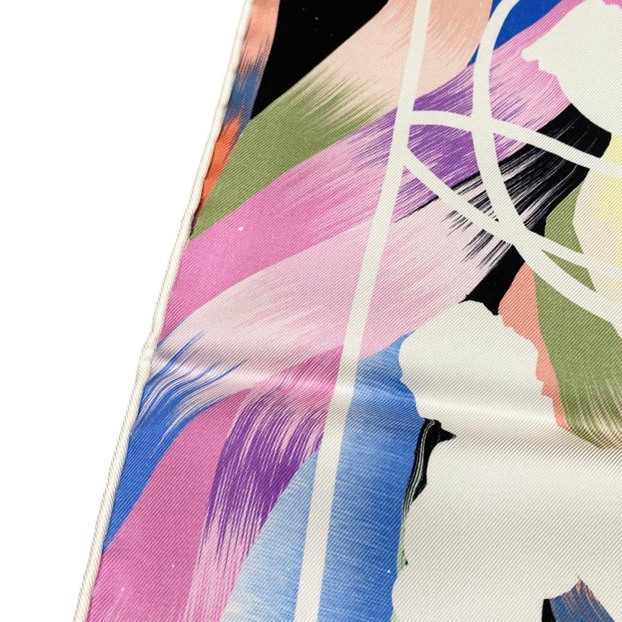 HERMES（エルメス） シルクスカーフ カレ90 マーブルシルク 鞭と