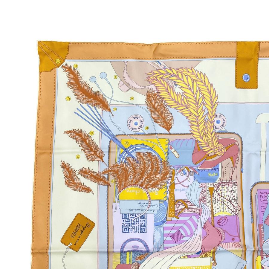 HERMES エルメス シルクスカーフ カレ90 バガージュ・ア・マン