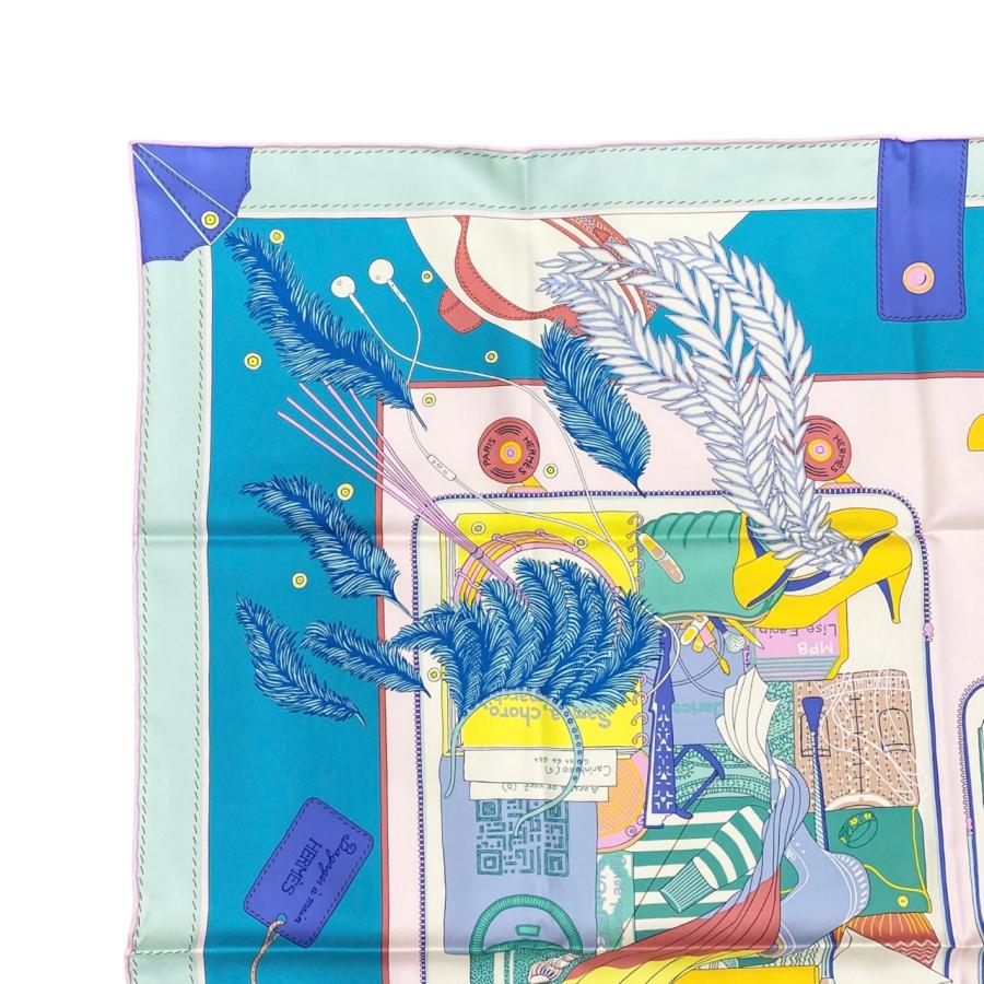 HERMES エルメス シルクスカーフ カレ90 バガージュ・ア・マン HERMES エルメス シルクスカーフ カレ90 バガージュ・ア・マン