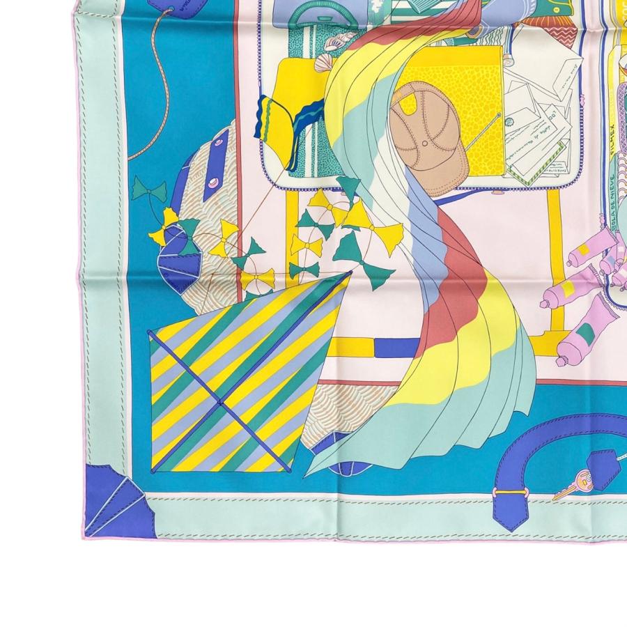 HERMES エルメス シルクスカーフ カレ90 バガージュ・ア・マン HERMES エルメス シルクスカーフ カレ90 バガージュ・ア・マン