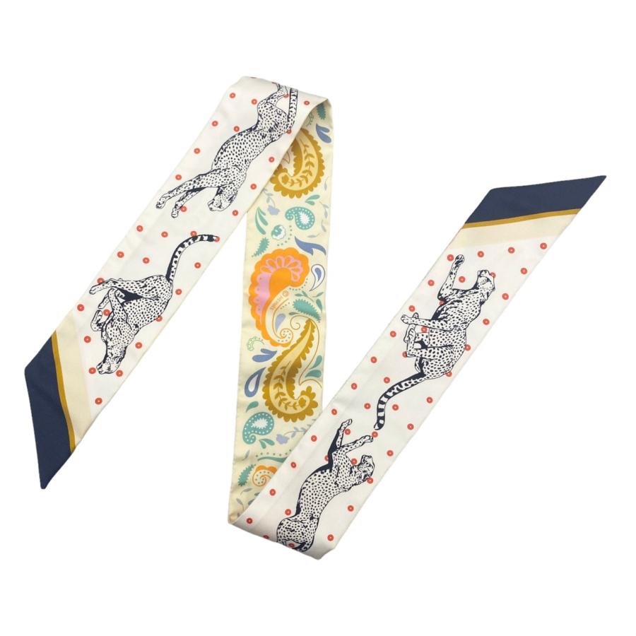HERMES エルメス シルクスカーフ ツイリー チーター・バンダナ HERMES エルメス シルクスカーフ ツイリー チーター・バンダナ