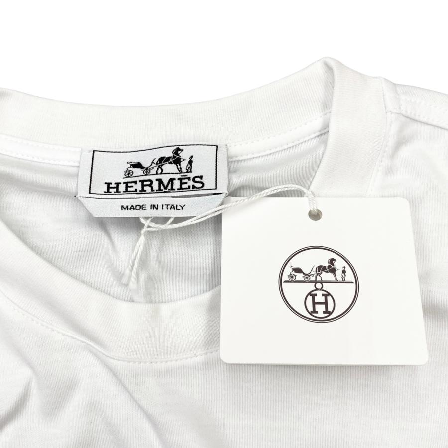 美品❢エルメス　HERMES　半袖　トップス エルメス(HERMES)エルメス Tシャツ 刺繍入りポケット 半袖T