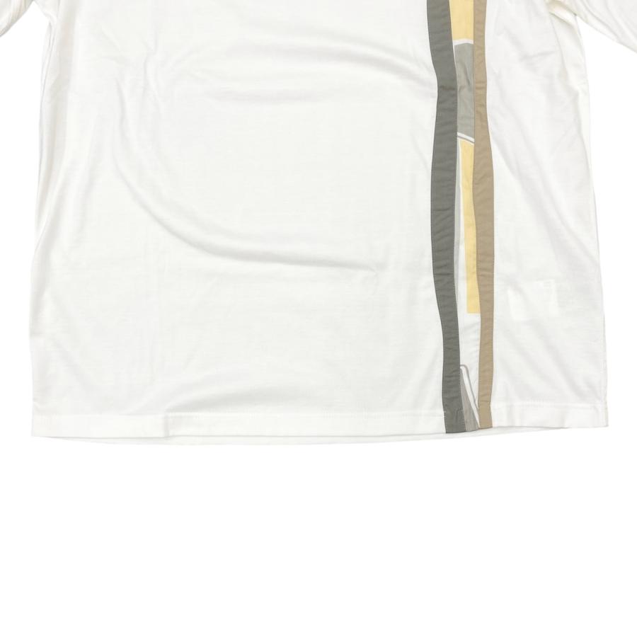 エルメス 半袖Tシャツ オンド・コロレ H457920HA90LA Sサイズ ブラン ホワイト ブラウン HERMESの画像