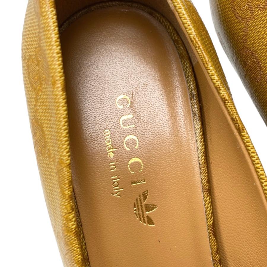 ✨️未使用品✨️GUCCI 上質スエード素材 ラウンドトゥ ハイヒールパンプス adidas x Gucci アディダス グッチ コラボ 限定 パンプス 702221