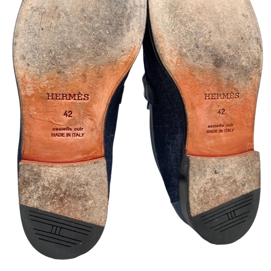 HERMES モカシン デスタン36 25新作 エルメス モカシン デスタン ローファー クルーメドール