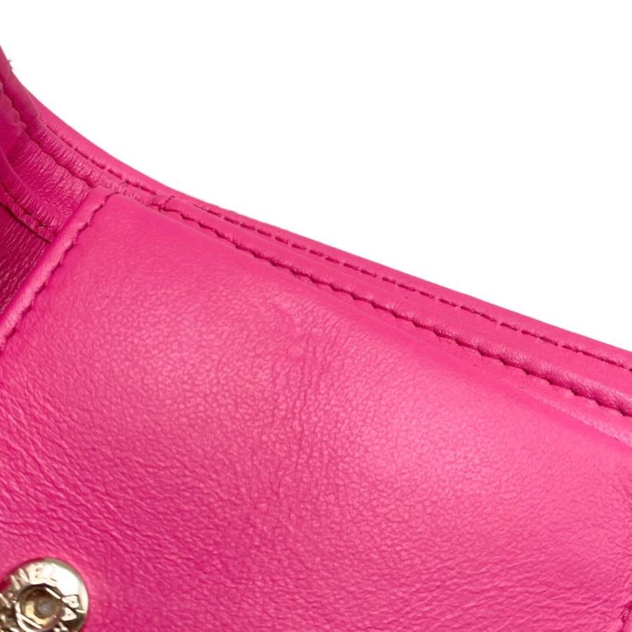 【美品】CHANEL シャネル ビコローレ ココマーク 二つ折り財布 ゴールド CHANEL シャネル 財布 ココマーク レディース ブランド 二つ折り