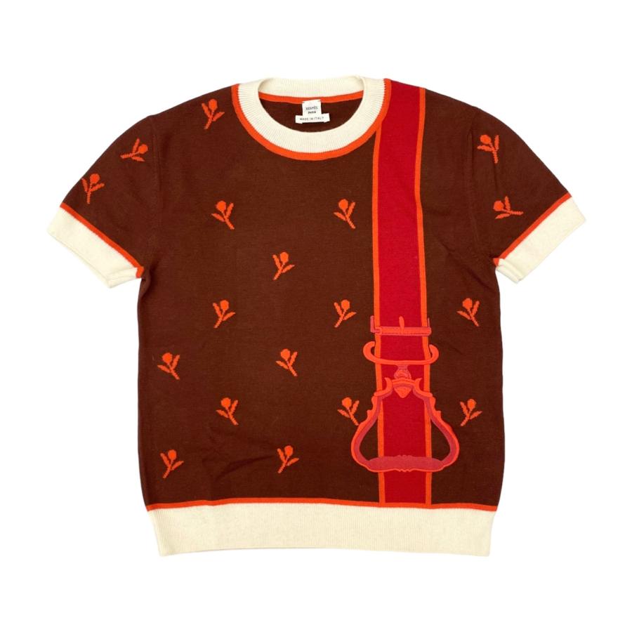 HERMES（エルメス） 半袖セーター エトリエ刺繍 ショートスリーブ