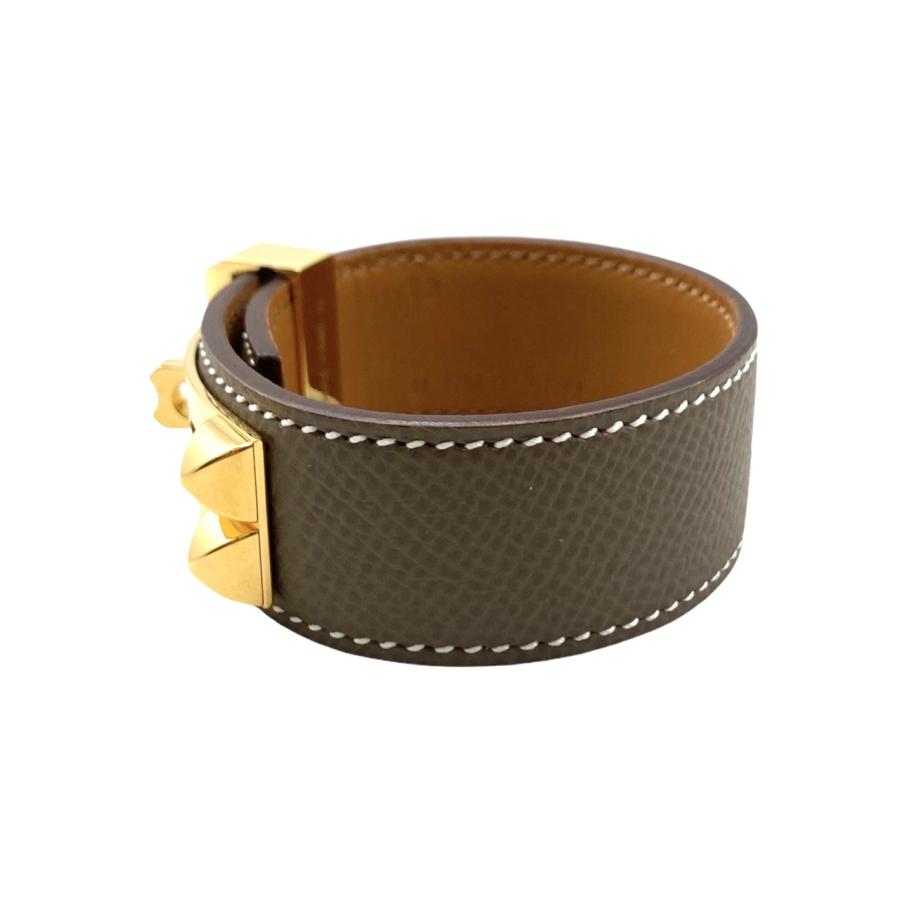 HERMES エルメス ブレスレット コリエ・ド・シアン24 U刻印 エトゥープ