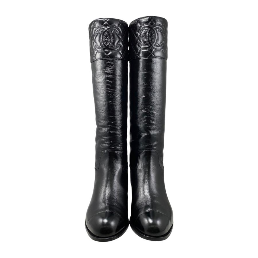 CHANEL シャネル ロングブーツ ココマーク G45201 37 1/2サイズ CHANEL シャネル ロングブーツ ココマーク G45201 37 1/2サイズ