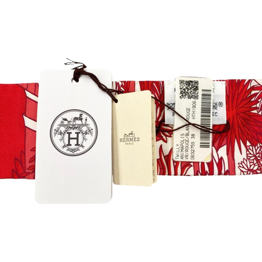 【美品】HERMES エルメス ツイリー スカーフ シルク Animapolis HERMES エルメス シルクスカーフ ツイリー アニマポリス