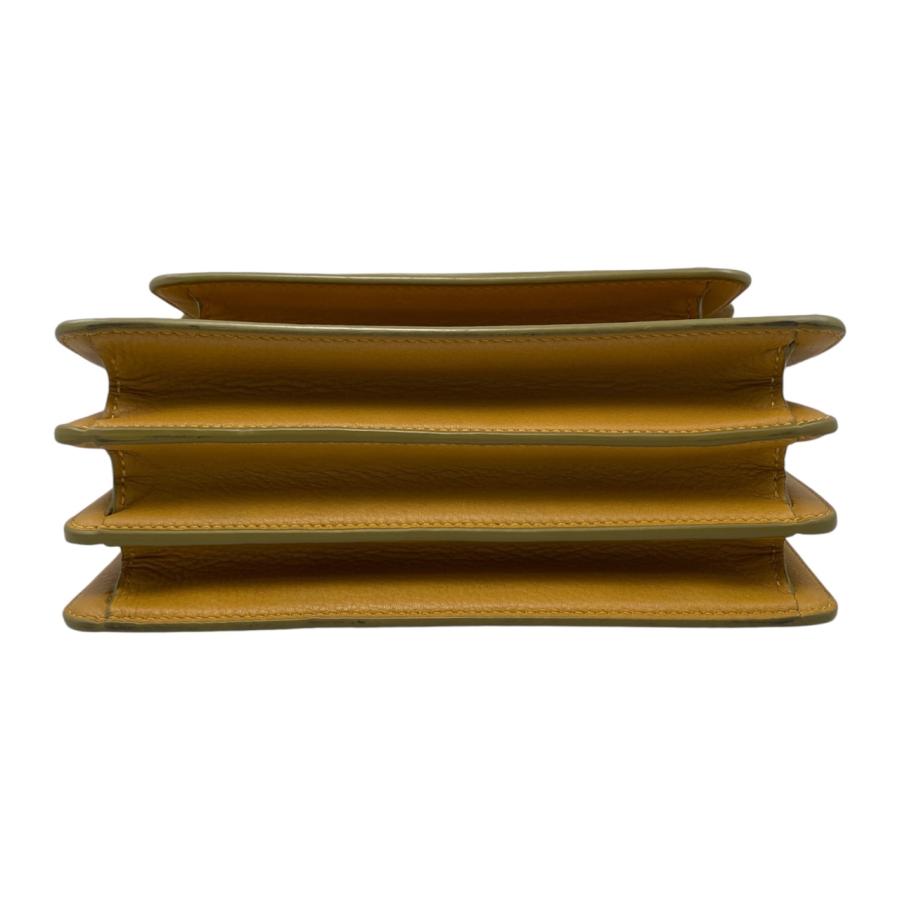 ＊【Marni】本革 ショルダーバッグ ゴールド金具 レッド ブラウン MARNI（マルニ） ショルダーバッグ TROPICALIA トロピカリア マイクロ