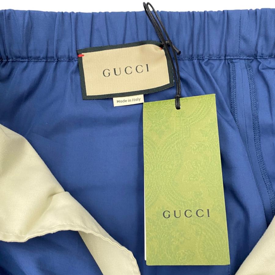 ［DESEAR 様］GUCCI サイドラインギャバジンパンツ メンズ46 GUCCI（グッチ） パンツ GGロゴ刺繍 ラインスラックス 703085 46サイズ