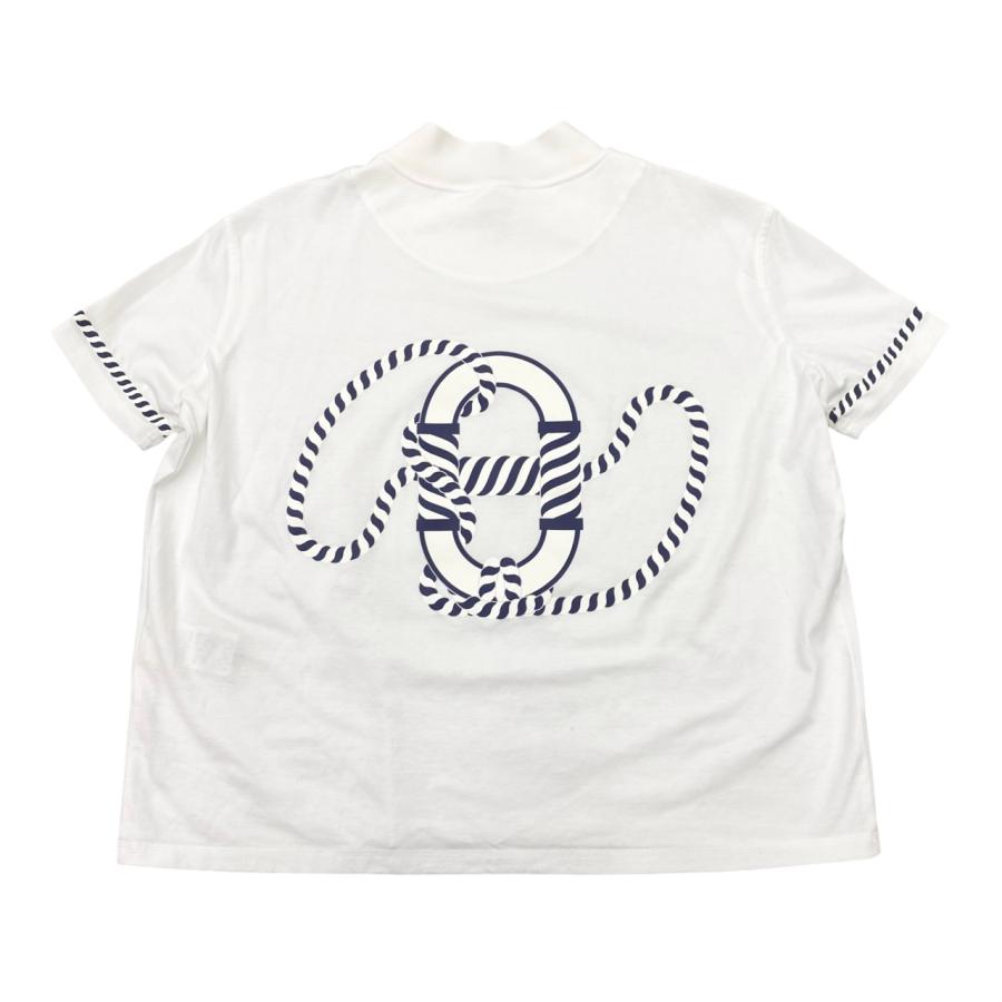 HERMES エルメス 半袖Tシャツ カルトゥッシュ モックネック