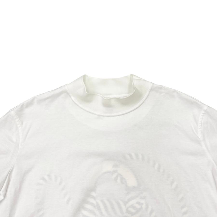 HERMES エルメス 半袖Tシャツ カルトゥッシュ モックネック