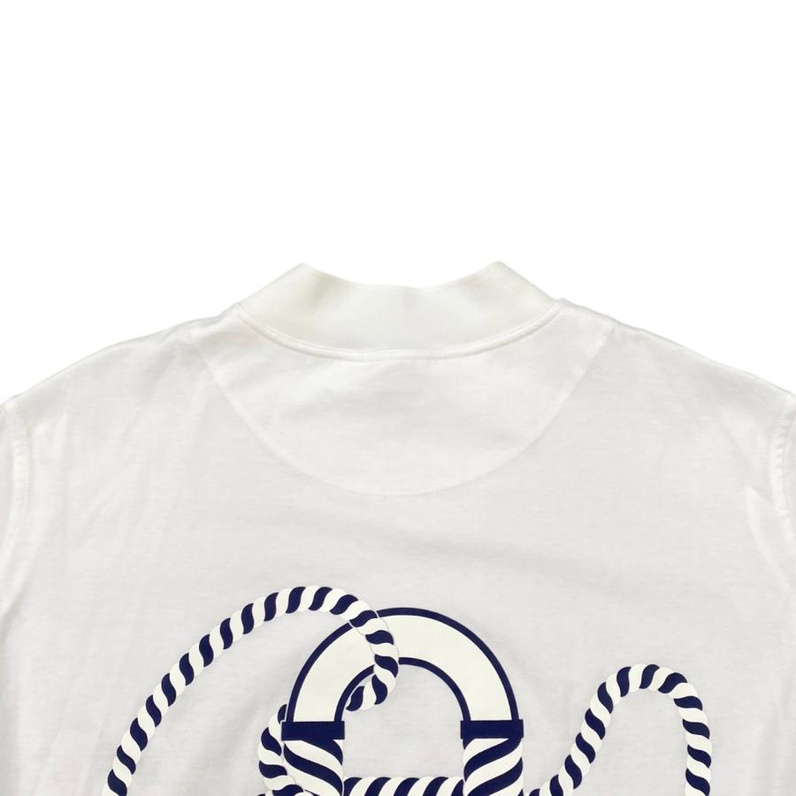 HERMES エルメス 半袖Tシャツ カルトゥッシュ モックネック