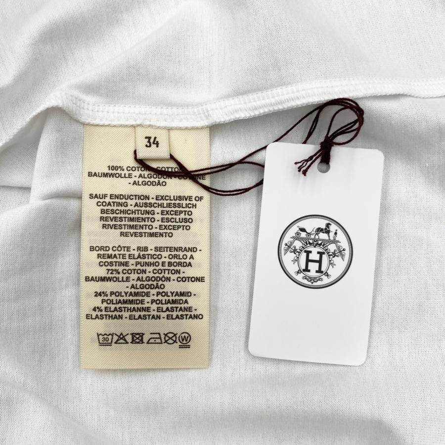 HERMES（エルメス） 半袖Tシャツ カルトゥッシュ モックネック