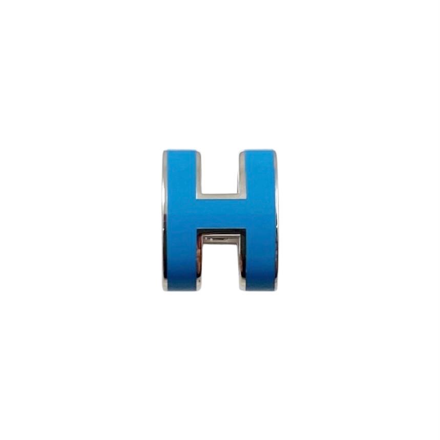 HERMES（エルメス） ピアス ポップアッシュ ミニ Hロゴ ブルージーン 