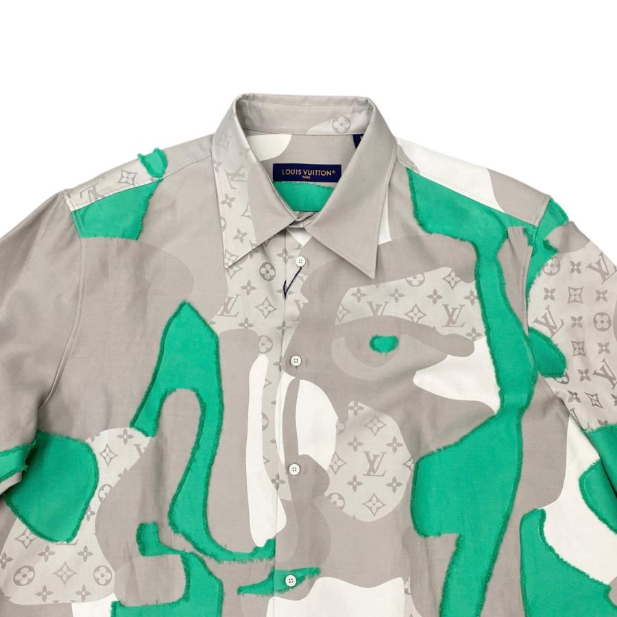 Louis Vuitton 半袖オリーブグリーンワンピース Louis Vuitton 半袖ニットワンピース Sオリーブグリーン