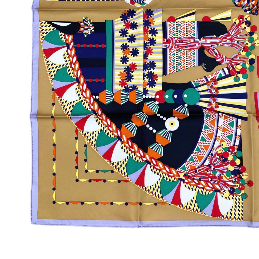 HERMES エルメス シルクスカーフ カレ90 オート・パリュール