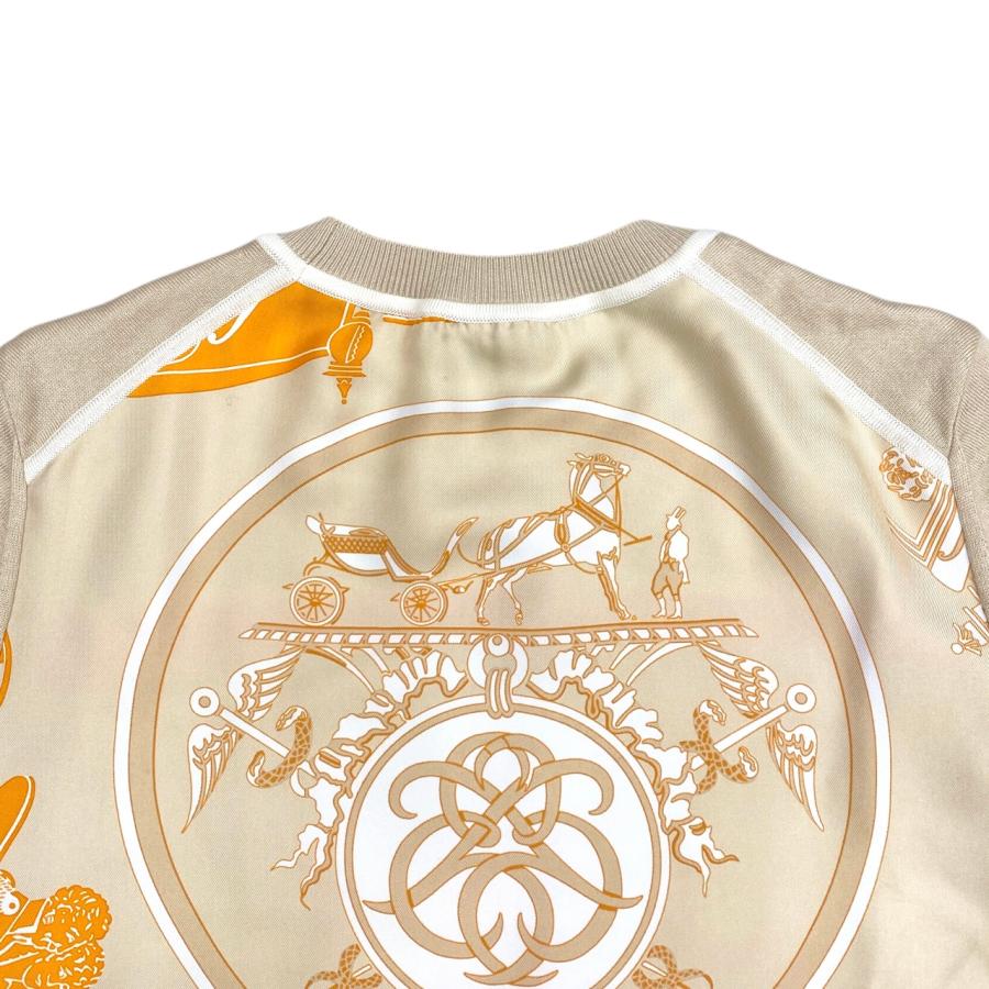 HERMES（エルメス） 半袖Tシャツ ツイルレーヌ 切り替え 3E2800D7 36