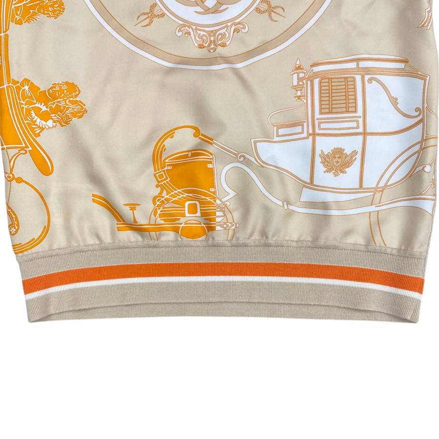 HERMES（エルメス） 半袖Tシャツ ツイルレーヌ 切り替え 3E2800D7 36