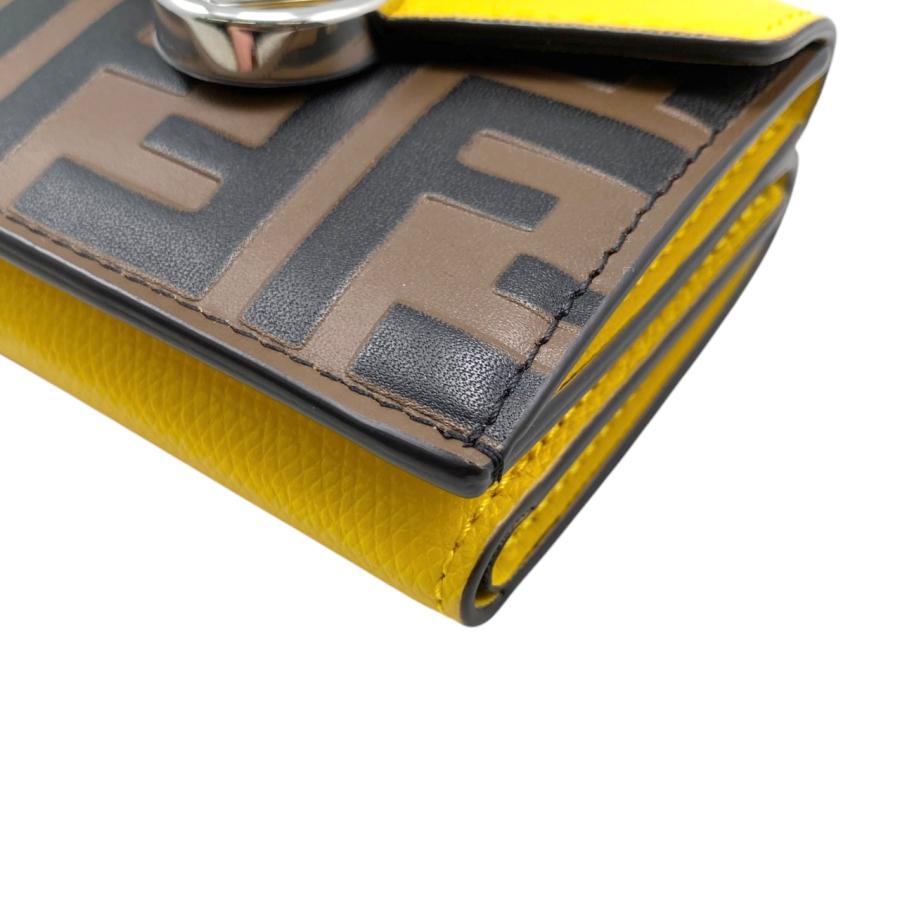 FENDI イエロー 三つ折り財布 FENDI 三つ折り財布 イエロー/ブラウン