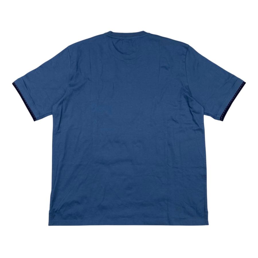 HERMES　サマーシャツ エルメスクルーネック Tシャツ サドルステッチ XXLサイズ マリン