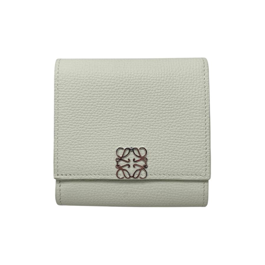 LOEWE アナグラム コンパクト フラップ ウォレット 二つ折り財布 レザー LOEWE（ロエベ） アナグラム コンパクト フラップ ウォレット 二つ折り