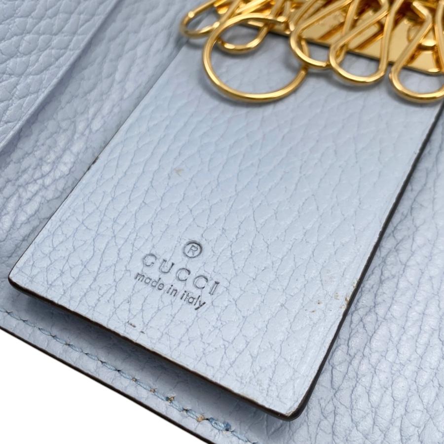 GUCCI グッチ 6連キーケース GGマーモント 456118 バイカラー