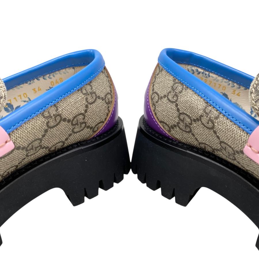 GUCCI（グッチ） ローファー GGスプリーム ビー刺繍 727170 34サイズ