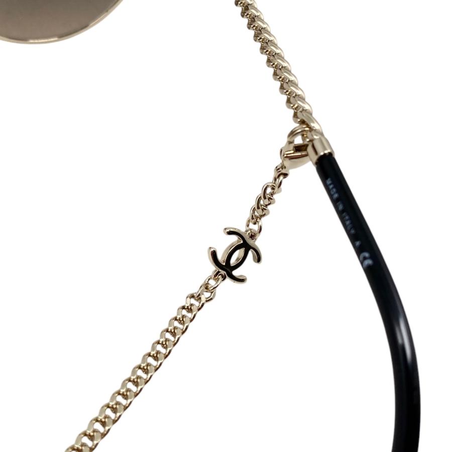 CHANEL シャネル サングラス ココマーク チェーン 4242 ブラウン