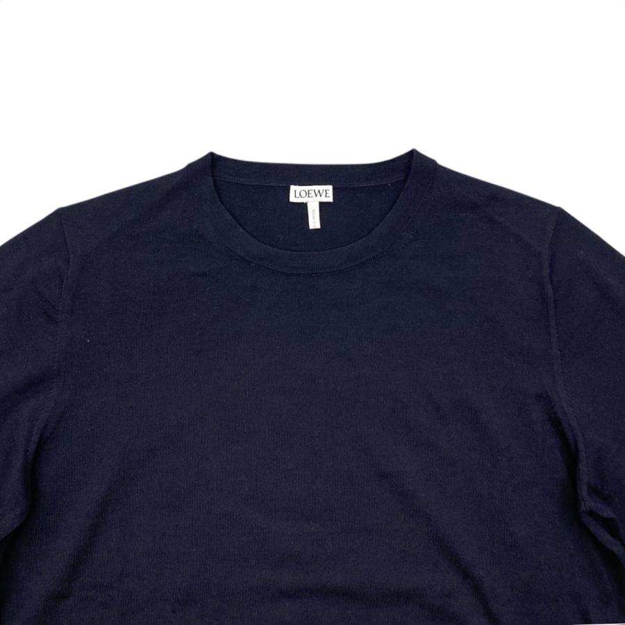 LOEWE（ロエベ） セーター ウール ニット D3179470UN Mサイズ ネイビー