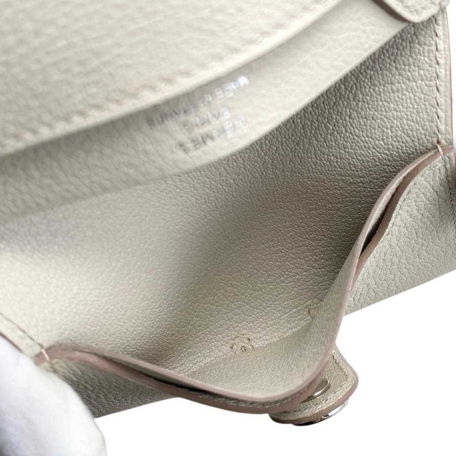 HERMES（エルメス） カードケース RMS B刻印 ベトン ホワイト シルバー
