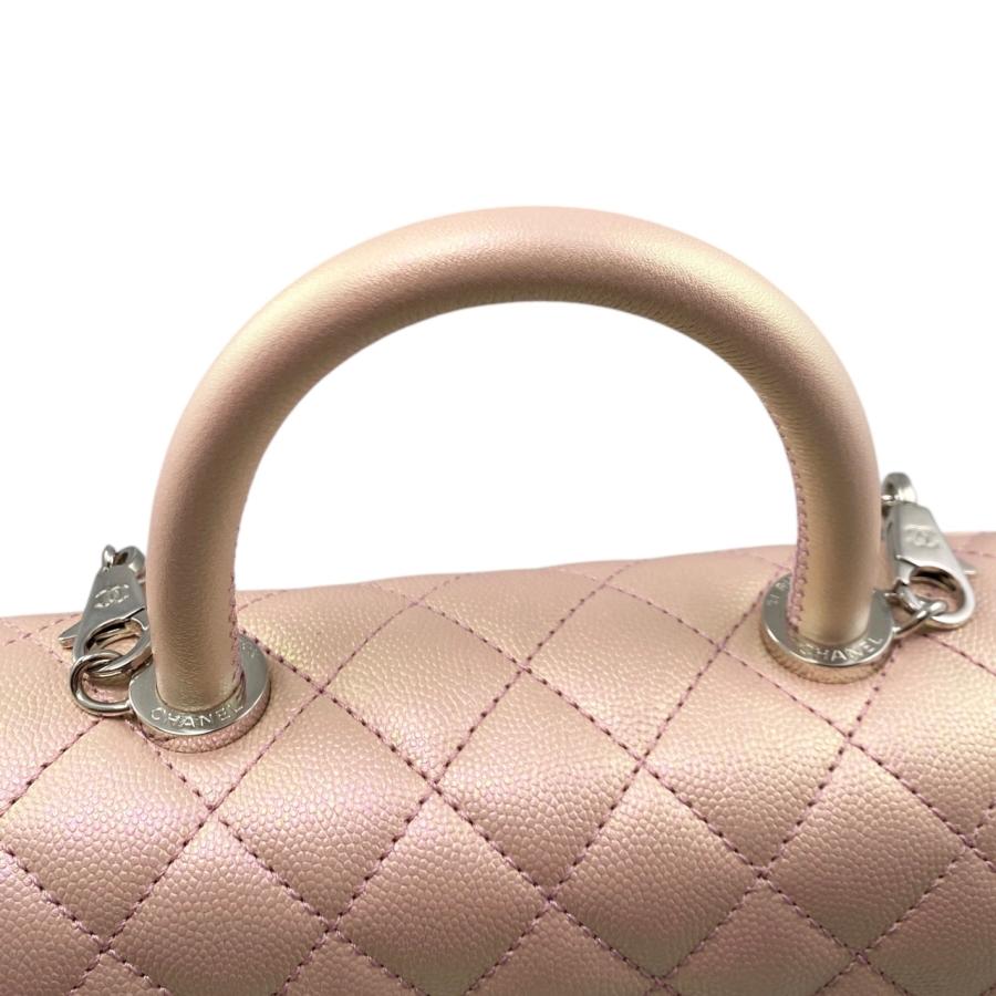 シャネル  キャビアスキン  デカココ  ショルダー ROSEさま専用です CHANEL（シャネル） ハンドバッグ ショルダーバッグ ココハンドルXXS
