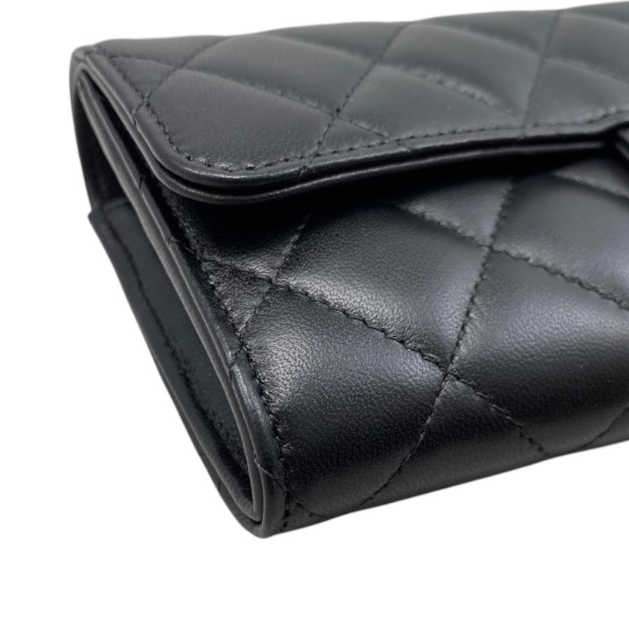 CHANEL シャネル マトラッセ ラムレザー 2つ折り 長財布 ブラック シャネル マトラッセ 2つ折長財布 ラムスキンの買取・質預かり｜大阪の
