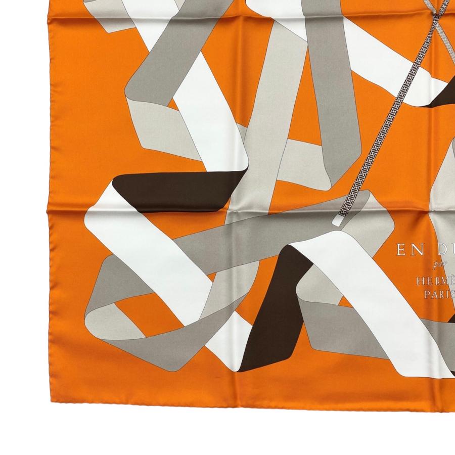 エルメス EN DUO スカーフ　新品未使用品　HERMES HERMES エルメス シルクスカーフ カレ90 アン デュオ EN DUO PAR