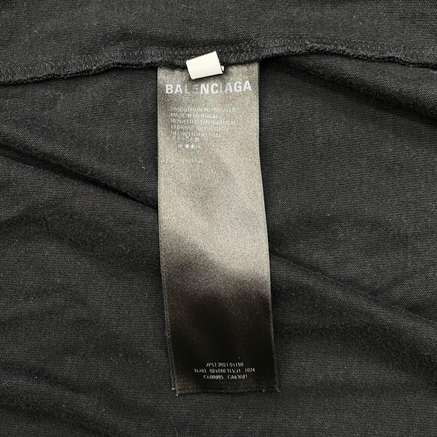 BALENCIAGA（バレンシアガ） 長袖ロングTシャツ ダメージ ロゴ 681046