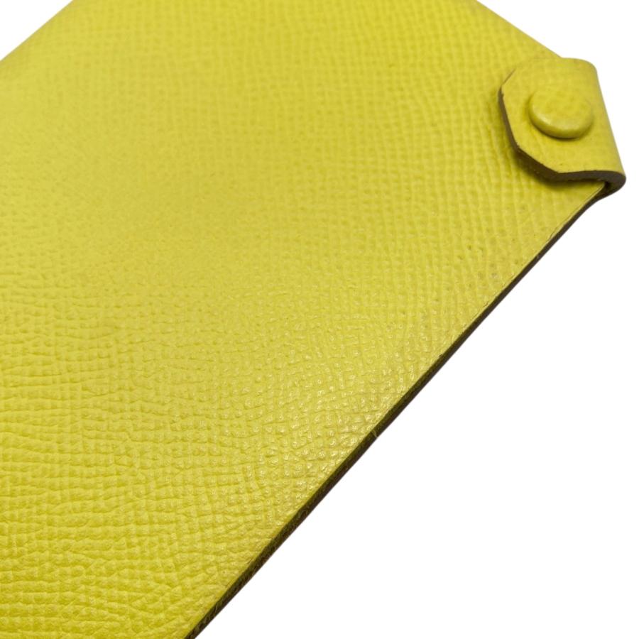 HERMES エルメス パスポートケース タルマックPM X刻印 イエロー