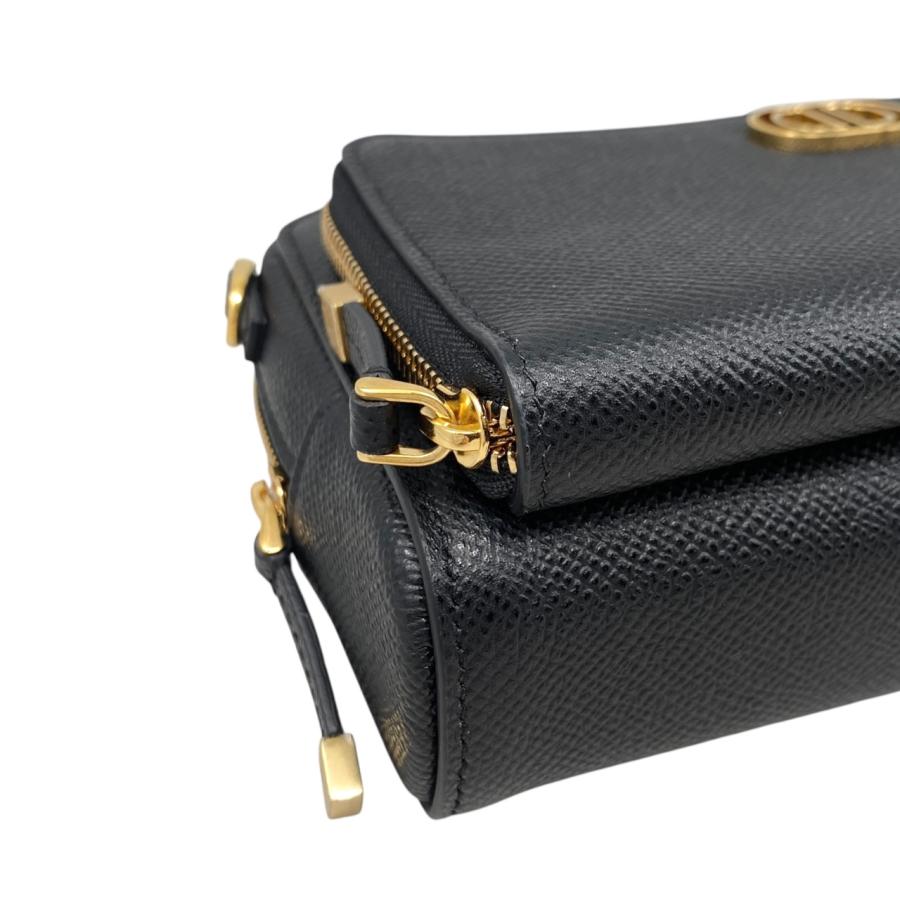 Christian Dior クリスチャンディオール  カロ ダブルポーチ ショルダーバッグ S7431UBAE   カーフスキン ブラック ゴールド金具  2WAY セカンドバッグ クラッチバッグ 【本物保証】 ディオール Dior カロ ダブルポーチ S7431UBAE ショルダーバッグ