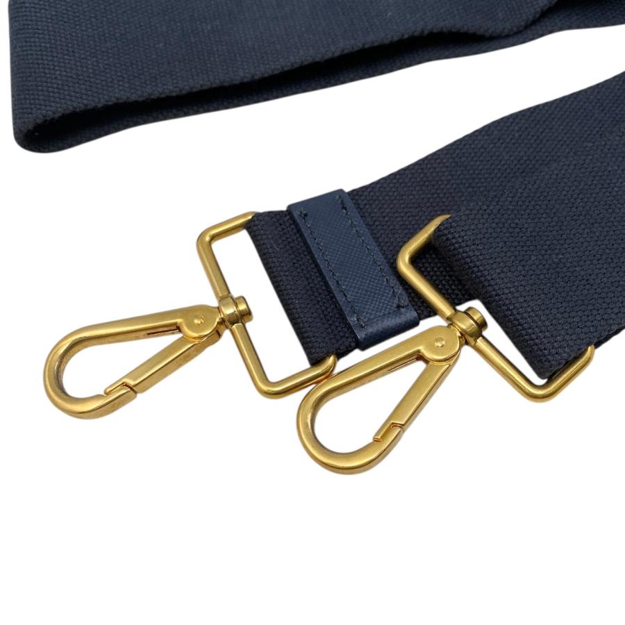 PRADA プラダ　カナパ　ブルー　キャンバゴールドロゴ　ジャガード　レディース PRADA プラダ カナパ ブルー キャンバゴールドロゴ ジャガード