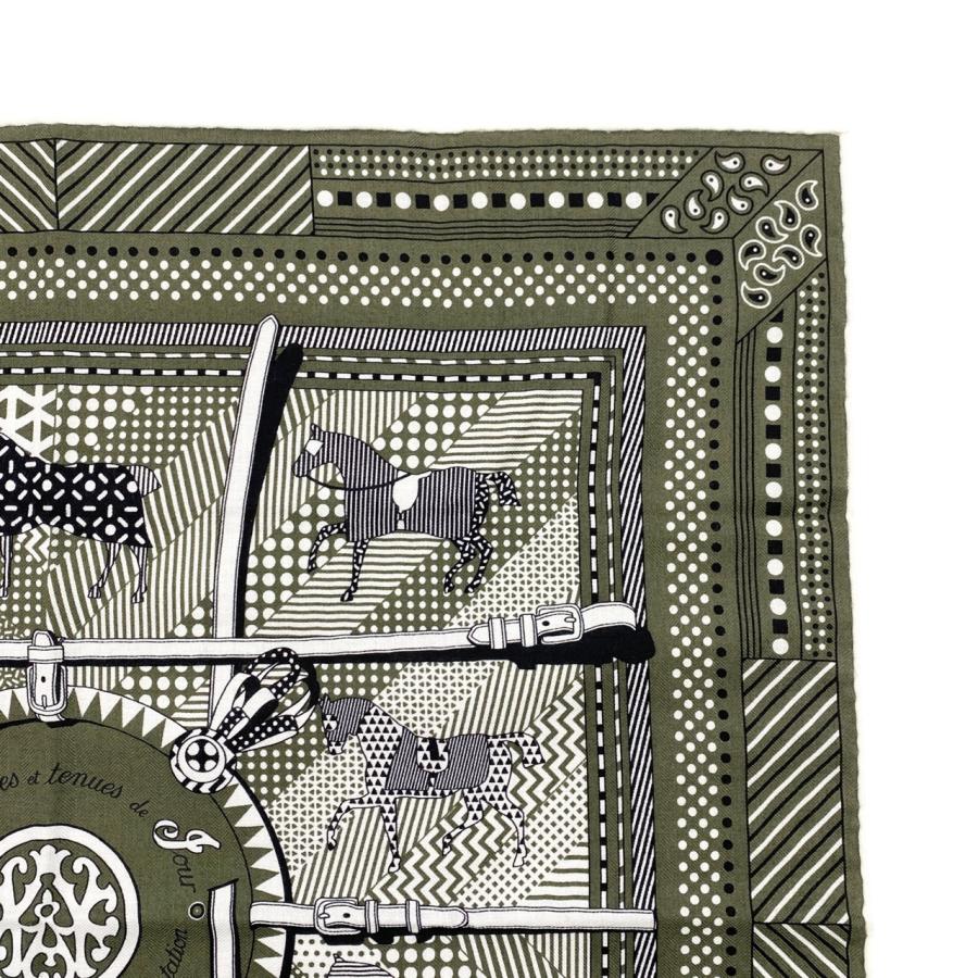 HERMES エルメス バンダナ カレH 65 馬着 H283507T 10 カーキ