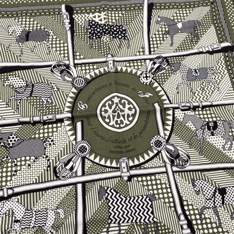 HERMES（エルメス） バンダナ カレH 65 馬着 H283507T 10 カーキ