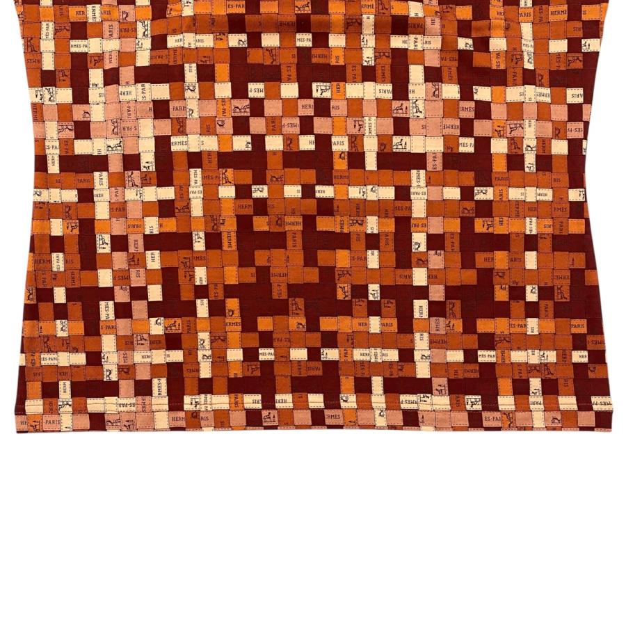 HERMES エルメス 半袖Tシャツ ボルデュックチェック マイクロ 5E4645DK