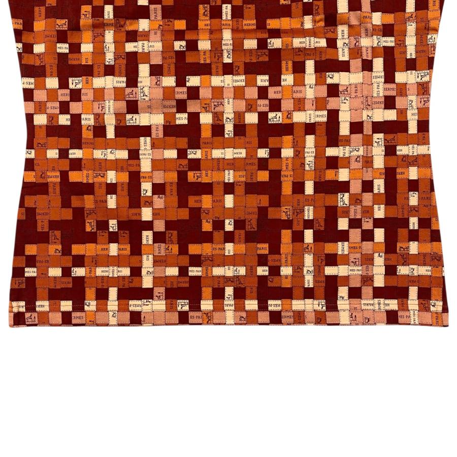 HERMES エルメス 半袖Tシャツ ボルデュックチェック マイクロ 5E4645DK