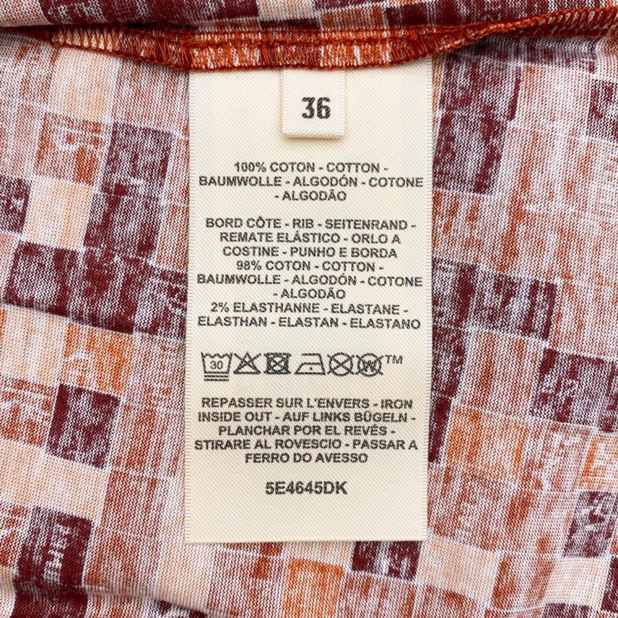 HERMES エルメス 半袖Tシャツ ボルデュックチェック マイクロ 5E4645DK