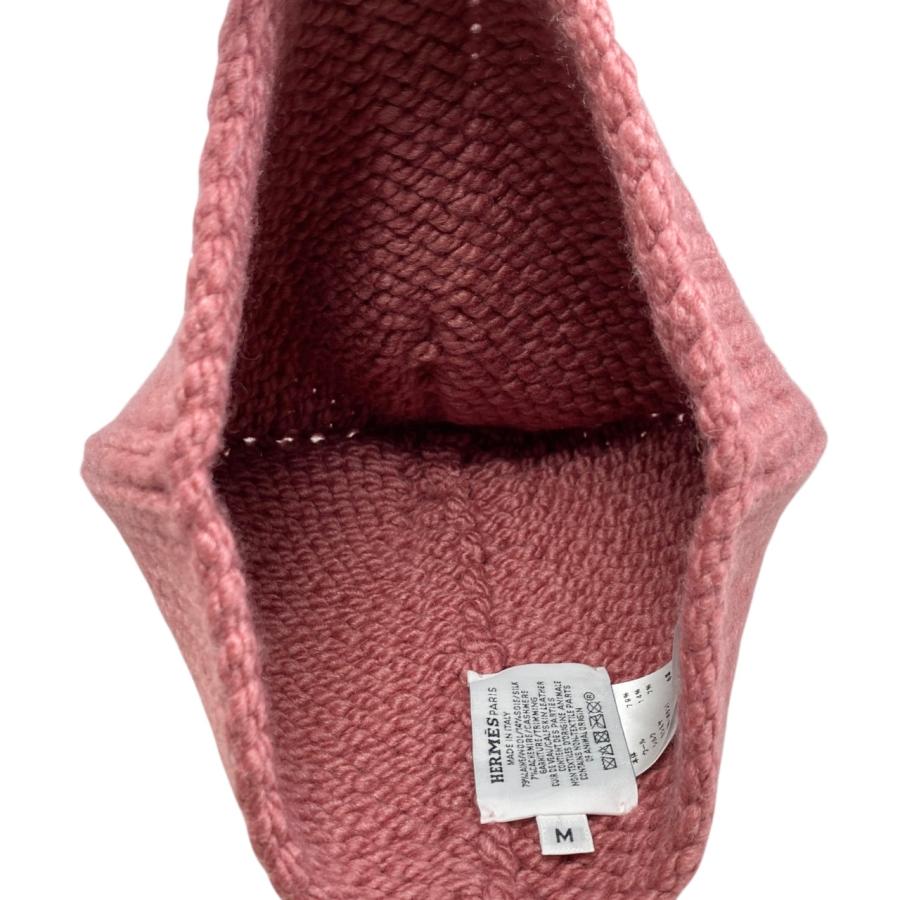 エルメス (HERMES)ピンク ニット帽 L 中古・古着通販】HERMES (エルメス) カシミヤニット帽 ピンク