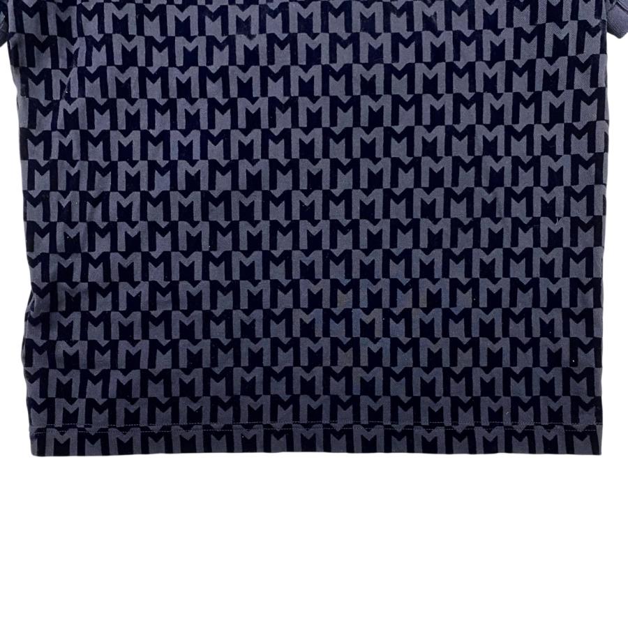MONCLER 花柄ポロシャツ Sサイズ ネイビー MONCLER (モンクレール) ロゴライン 半袖 ポロシャツ MC8A00020899UR