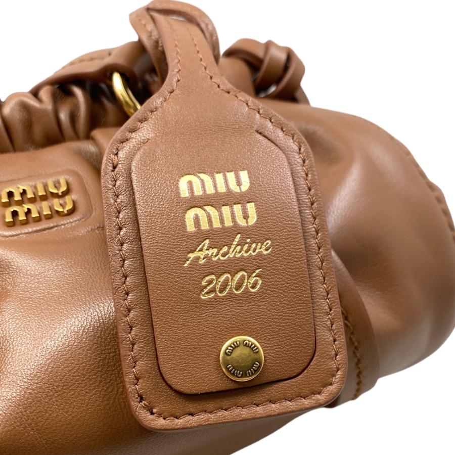 【MIUMIU】ミュウミュウ ジョワ ナッパレザー ミニバッグ ロゴ MiuMiu ミュウミュウ Joie ジョワ ナッパレザーバッグ スモール